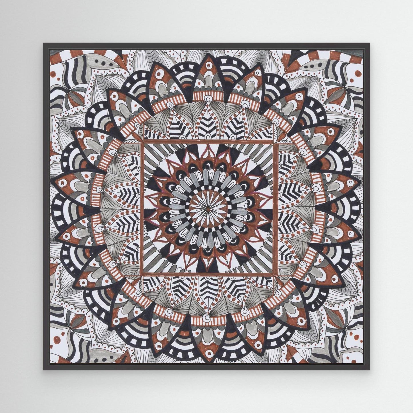 Mandala quadratisch - „Geordnete Blüte“