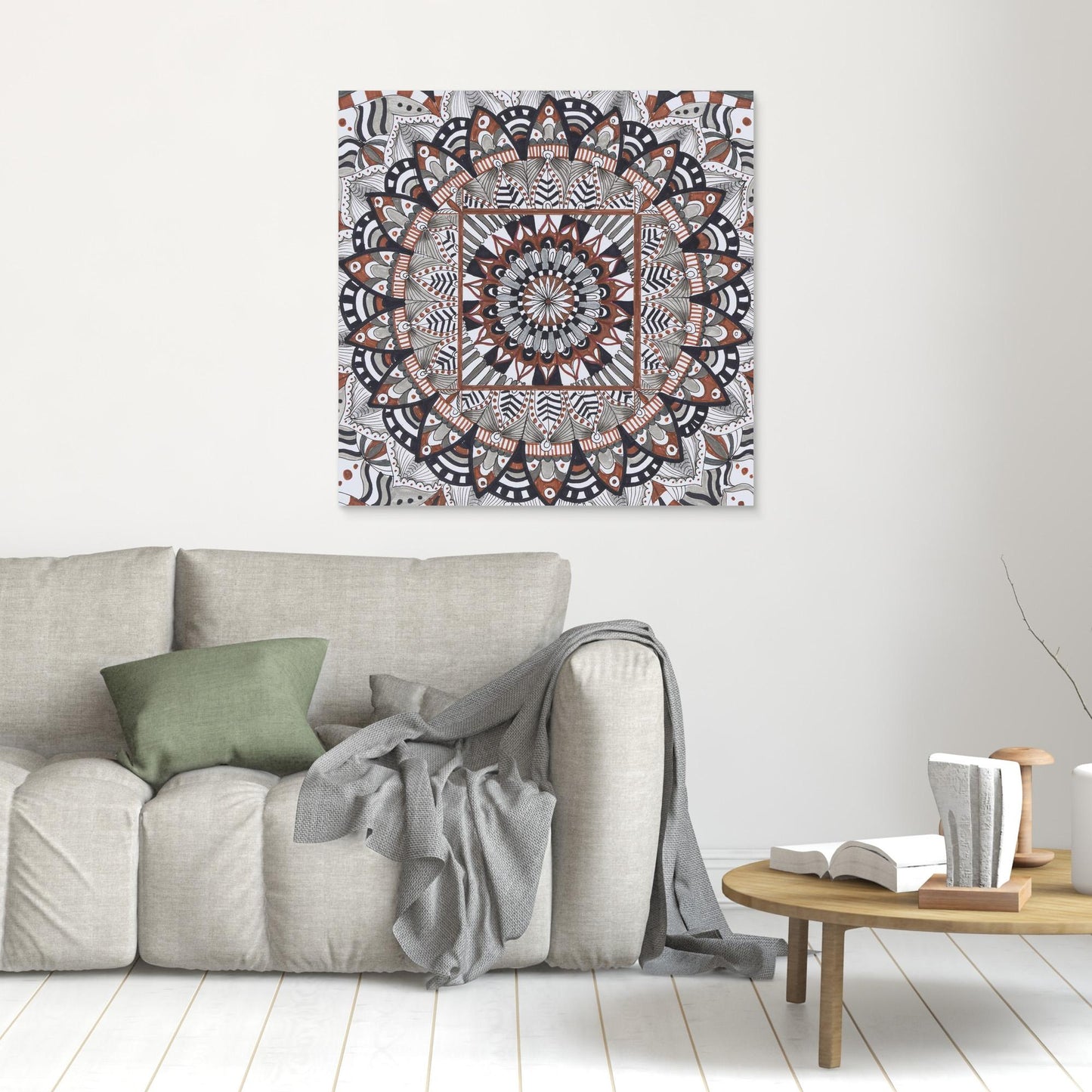 Mandala quadratisch - „Geordnete Blüte“