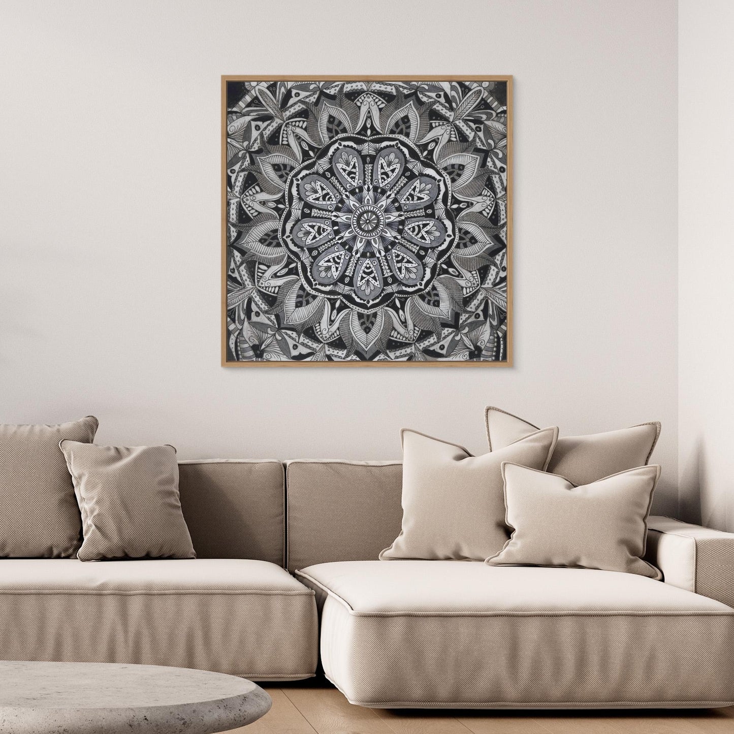 Mandala quadratisch - „Blüte in Balance“