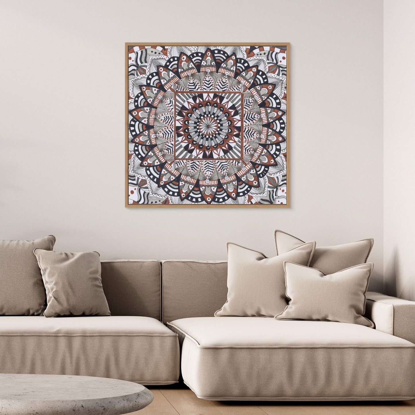 Mandala quadratisch - „Geordnete Blüte“