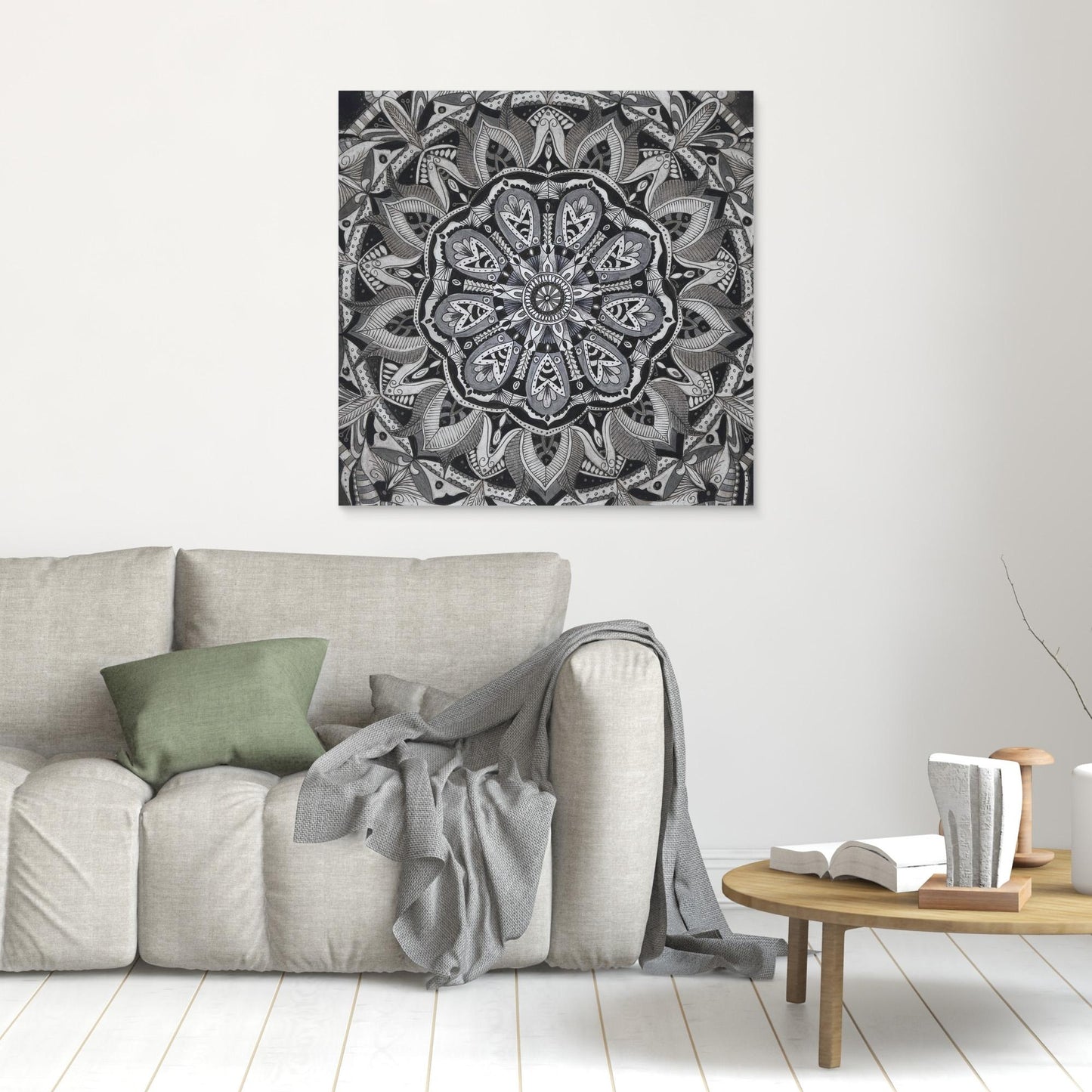 Mandala quadratisch - „Blüte in Balance“