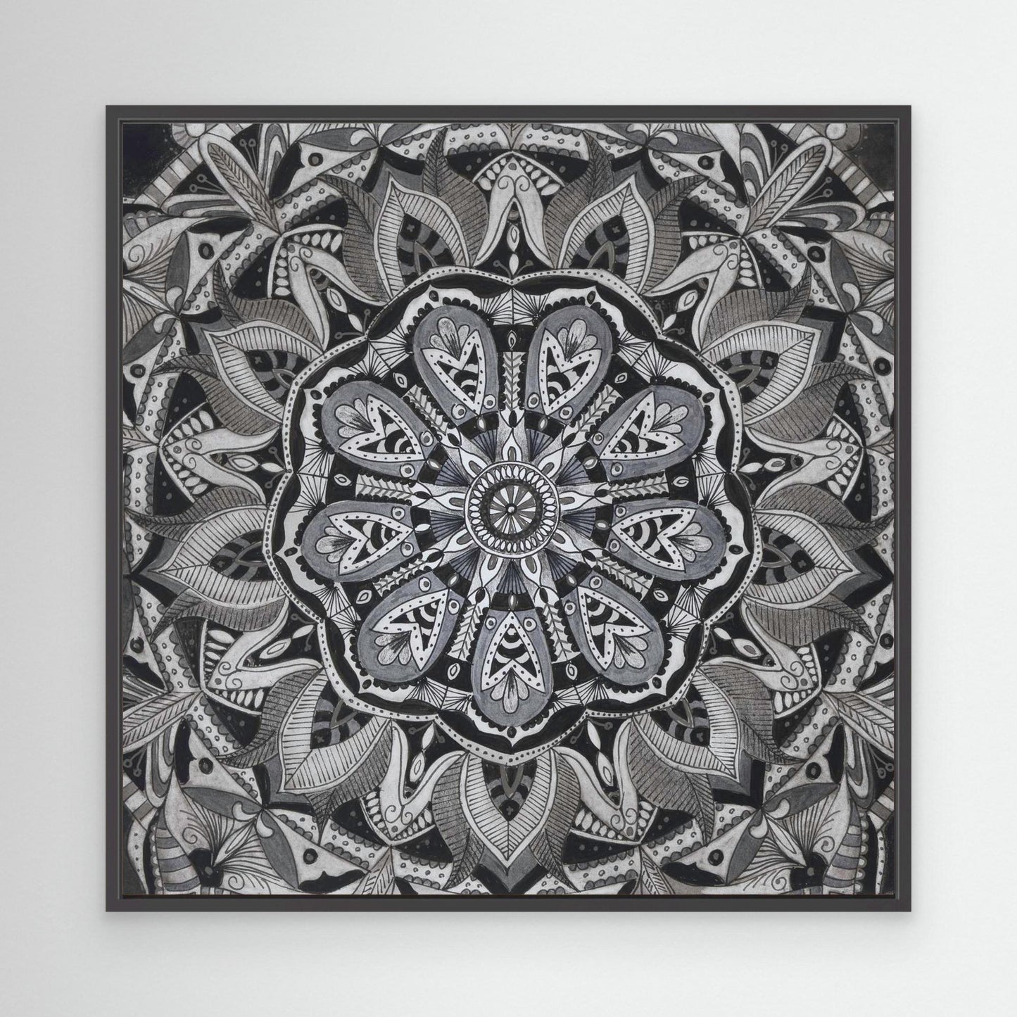 Mandala quadratisch - „Blüte in Balance“