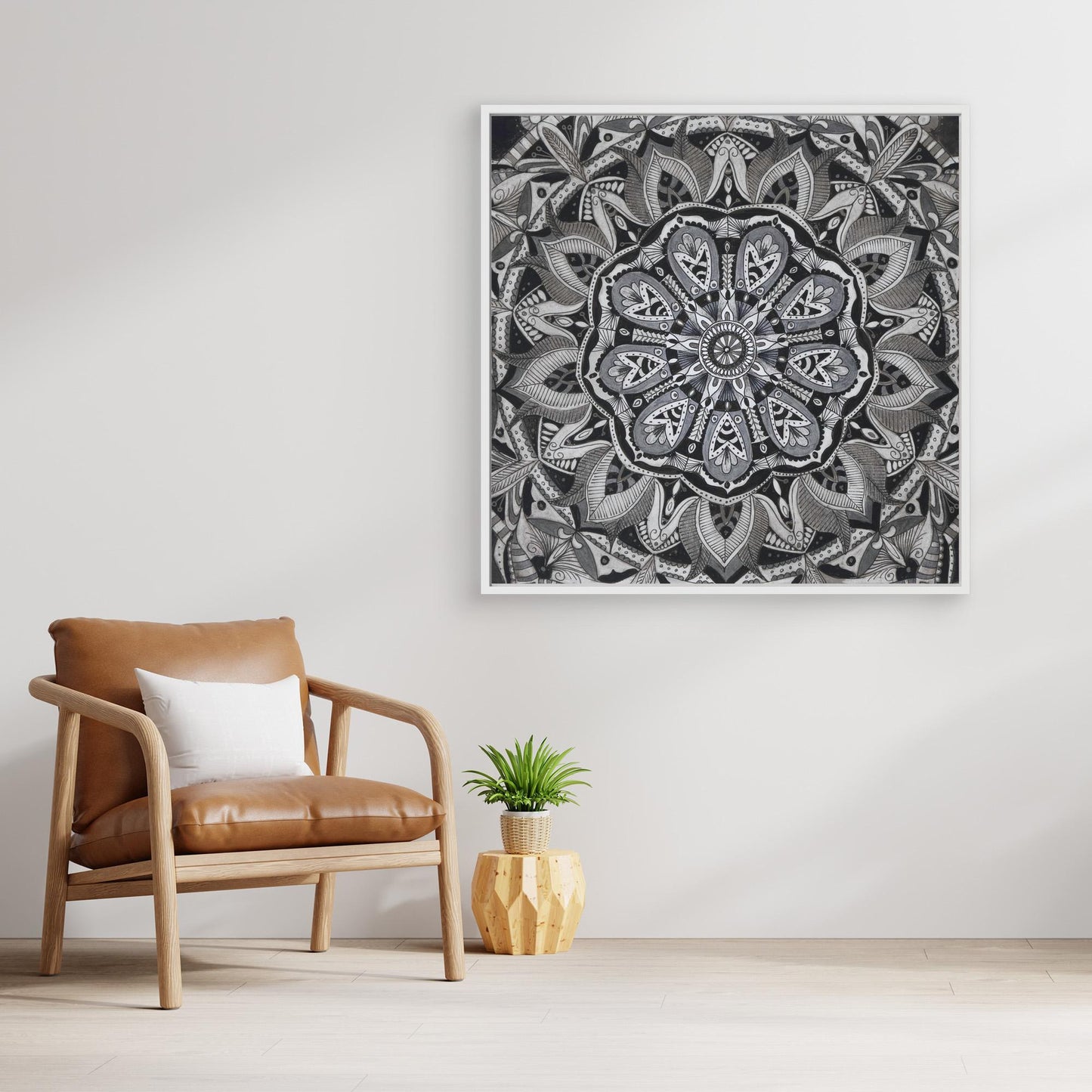Mandala quadratisch - „Blüte in Balance“