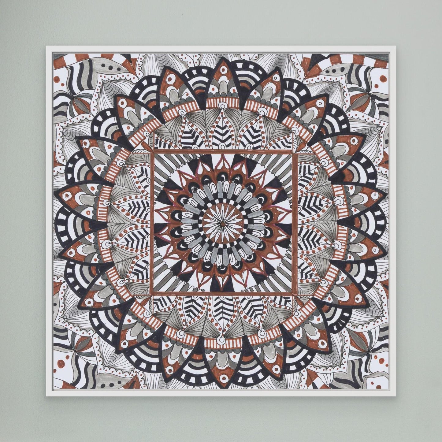 Mandala quadratisch - „Geordnete Blüte“