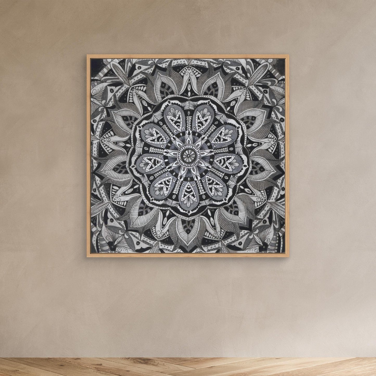 Mandala quadratisch - „Blüte in Balance“