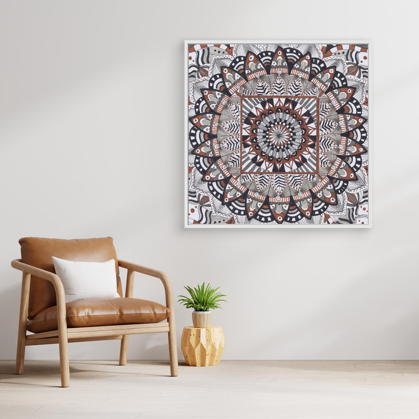 Mandala quadratisch - „Geordnete Blüte“