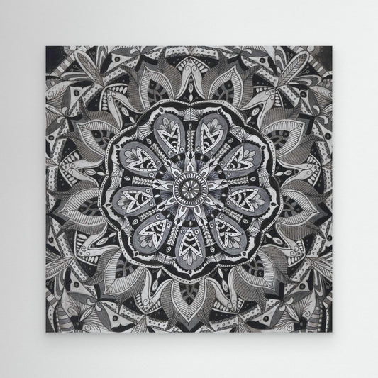 Mandala quadratisch - „Blüte in Balance“