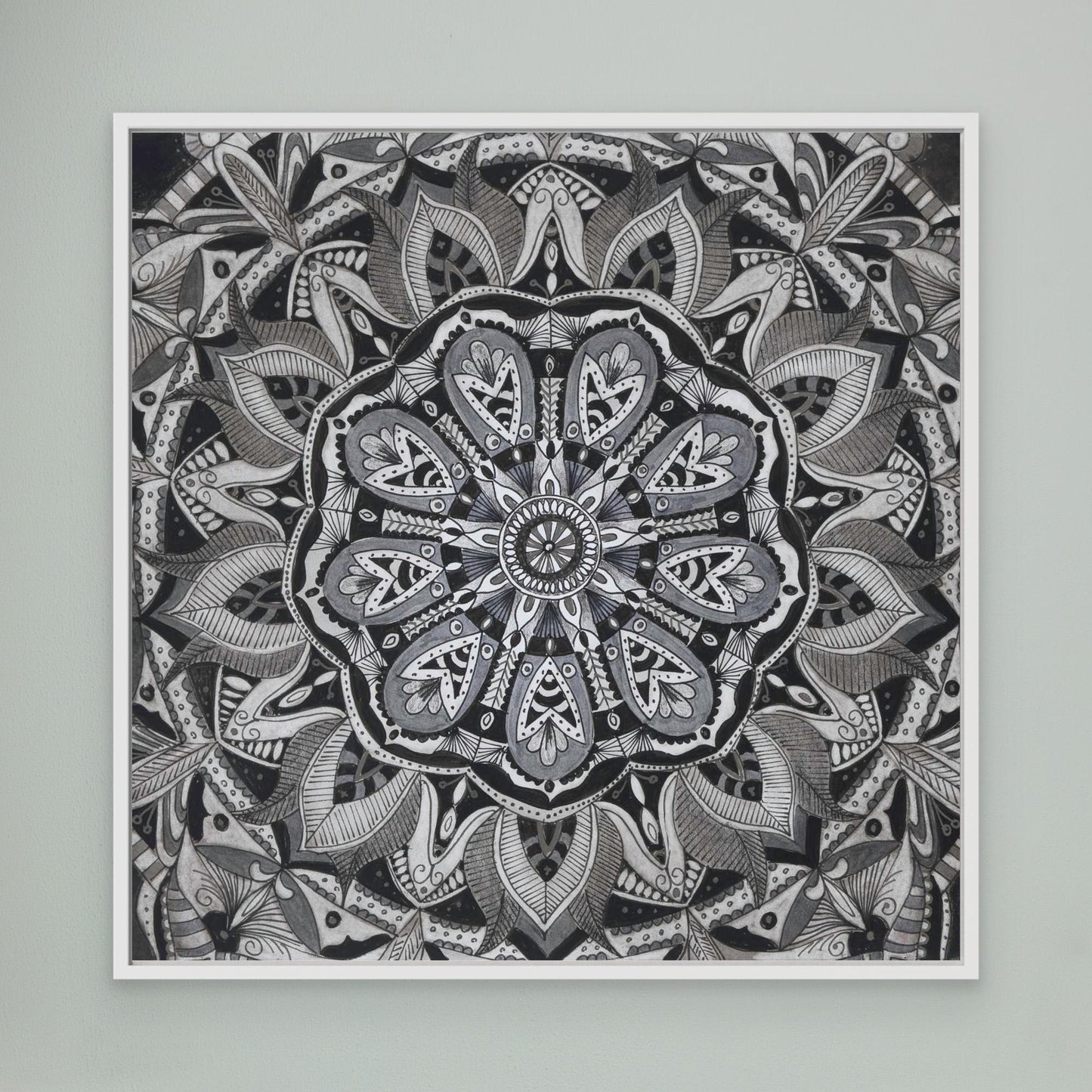 Mandala quadratisch - „Blüte in Balance“