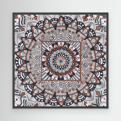 Mandala quadratisch -  „Geordnete Blüte“ 