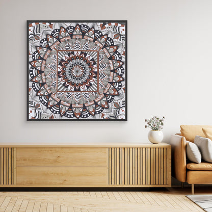 Mandala quadratisch -  „Geordnete Blüte“ 