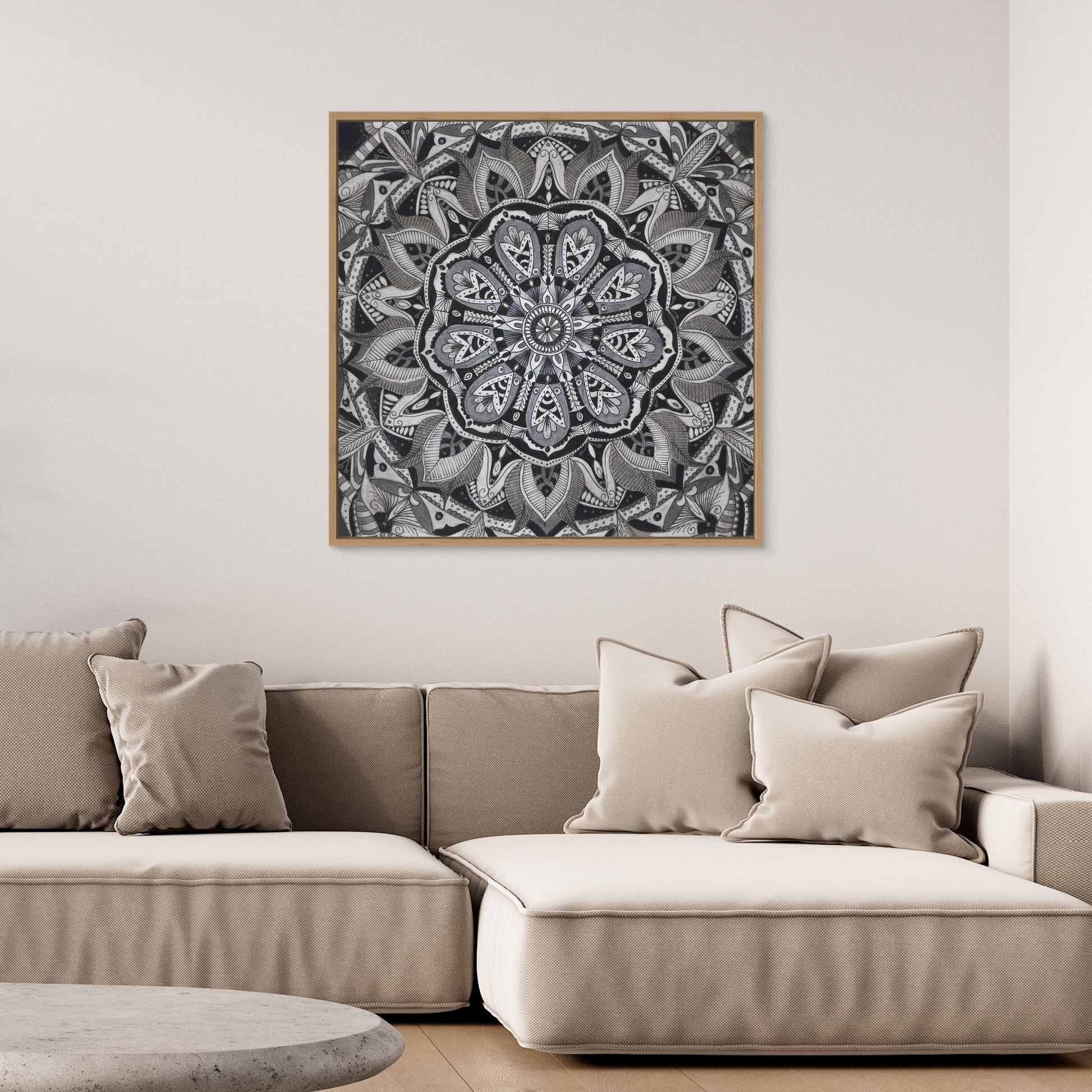 Mandala quadratisch -  „Blüte in Balance“