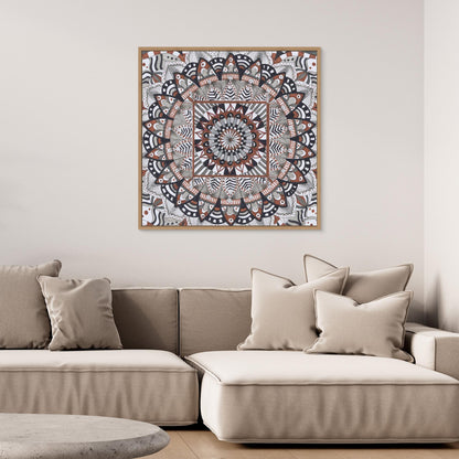 Mandala quadratisch -  „Geordnete Blüte“ 