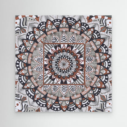 Mandala quadratisch -  „Geordnete Blüte“ 