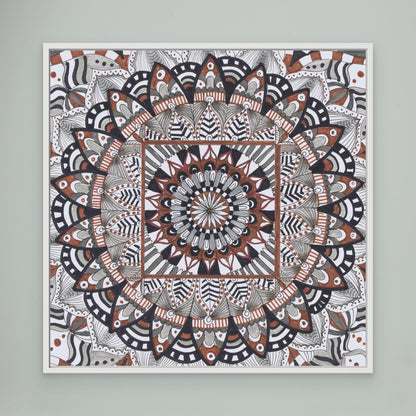 Mandala quadratisch -  „Geordnete Blüte“ 