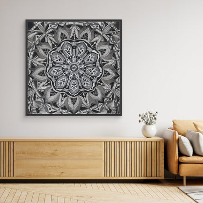 Mandala quadratisch -  „Blüte in Balance“