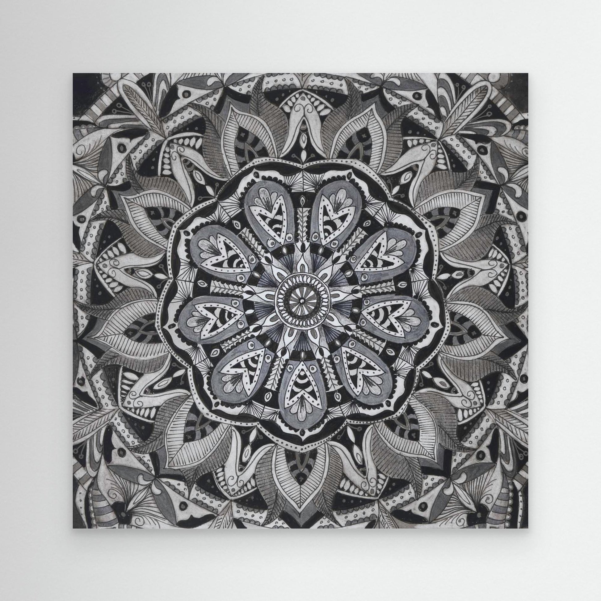 Mandala quadratisch -  „Blüte in Balance“