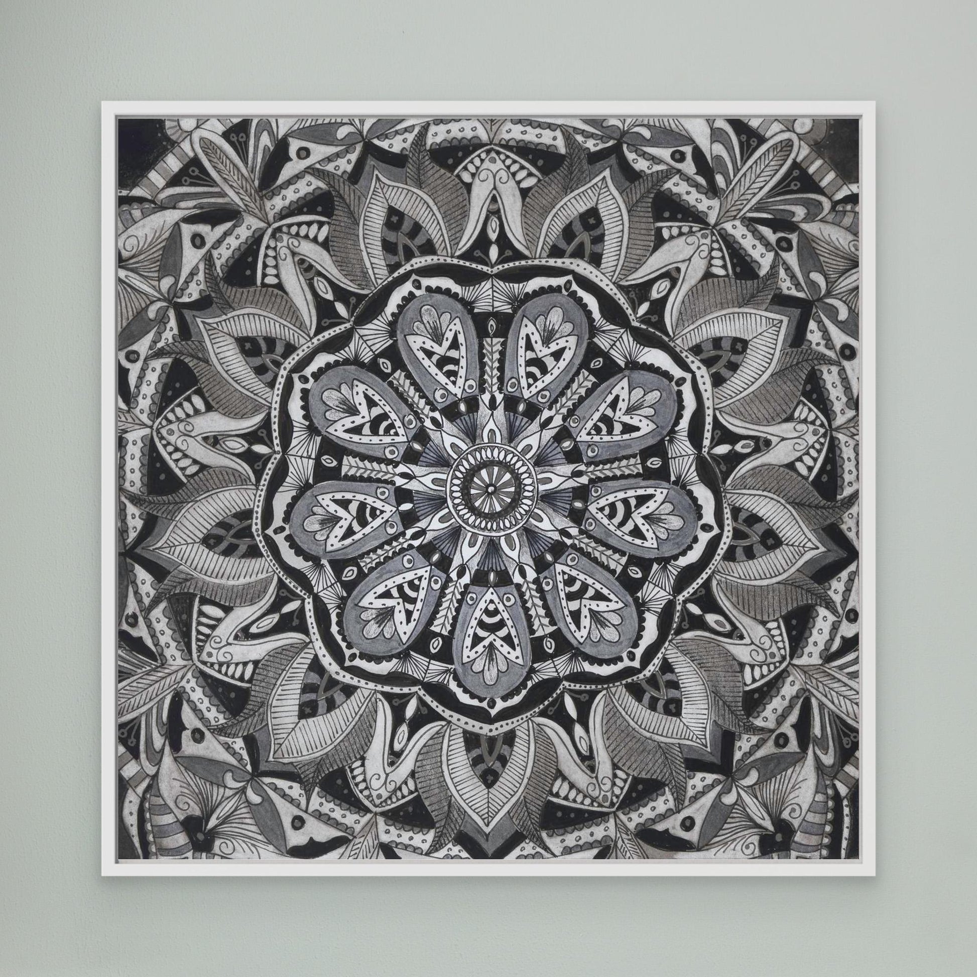 Mandala quadratisch -  „Blüte in Balance“